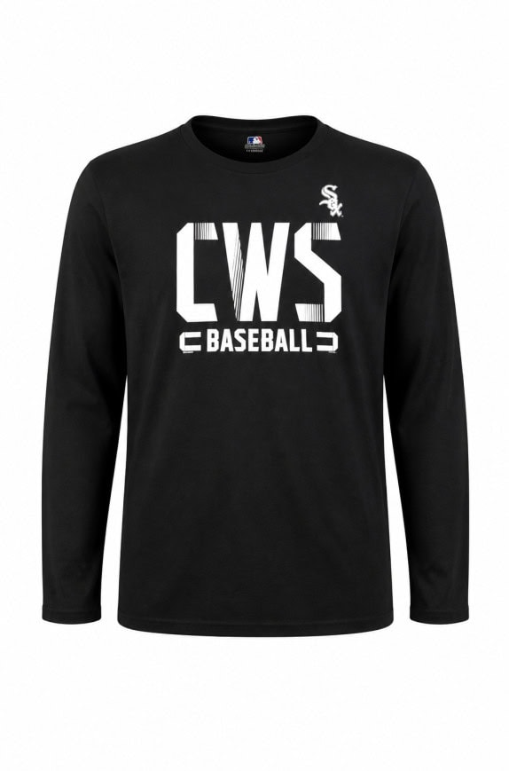 CHICAGO WHITE SOX MAGLIA A MANICHE LUNGHE GRAPHIC NERA UOMO PRE OWNED 2XL