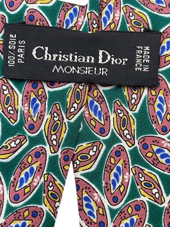 CHRISTIAN DIOR MONSIEUR ΓΡΑΒΑΤΑ RETRO ΠΡΑΣΙΝΗ ΑΝΤΡΙΚΟ PRE OWNED