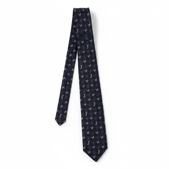CHRISTIAN DIOR MONSIEUR TIE VINTAGE NAVY MEN PRE OWNED