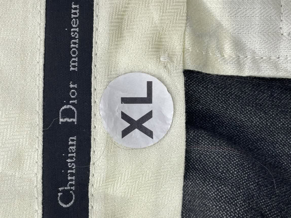 90s CHRISTIAN DIOR MONSIEUR ΠΑΝΤΕΛΟΝΙ PINSTRIPE ΑΝΘΡΑΚΙ ΑΝΤΡΙΚΟ PRE OWNED XL