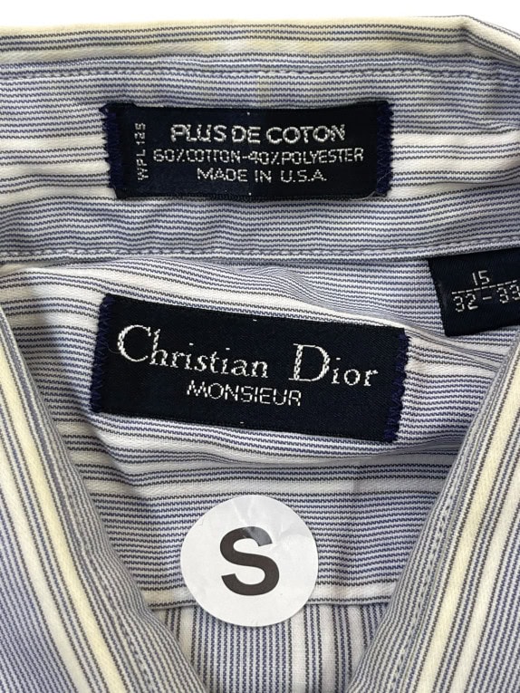 CHRISTIAN DIOR MONSIEUR ΠΟΥΚΑΜΙΣΟ ΚΛΑΣΙΚΟ ΜΠΛΕ ΑΝΤΡΙΚΟ PRE OWNED S