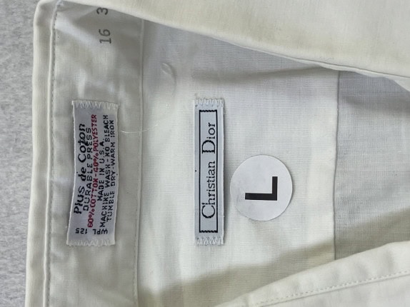 CHRISTIAN DIOR ΠΟΥΚΑΜΙΣΟ CLASSIC OFF WHITE ΑΝΤΡΙΚΟ PRE OWNED L