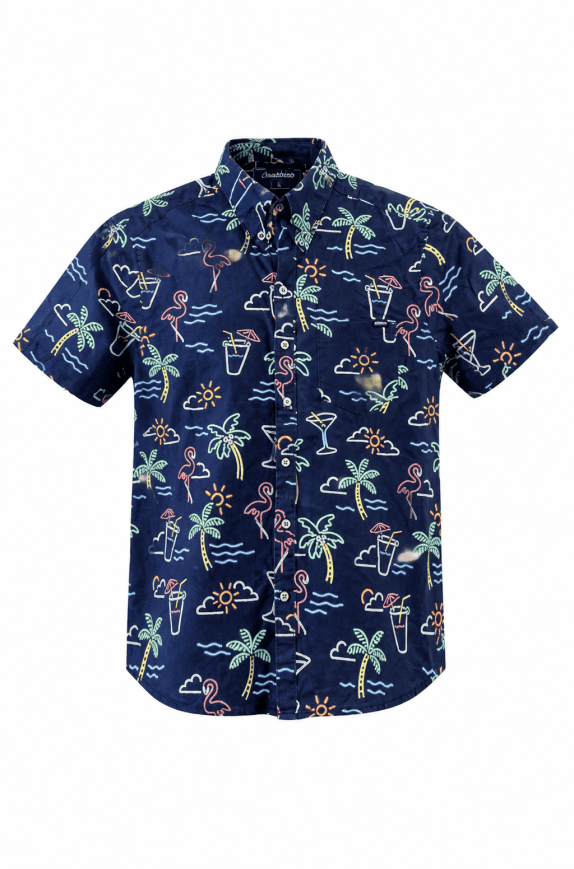 CHUBBIES HAWAIIAN SHIRT MULTICOLOR MEN PRE OWNED M