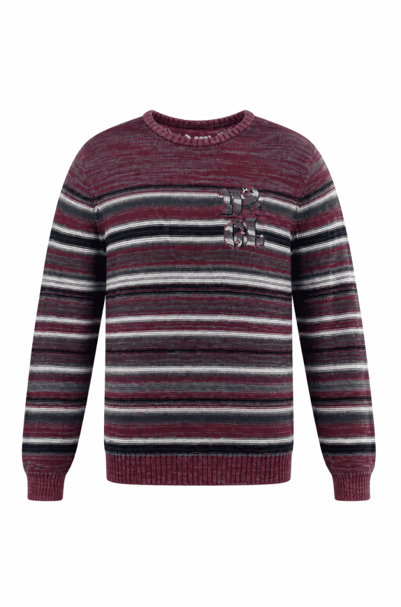 DESIGUAL KNITWEAR STRIPED BORDEAUX WOMEN PRE OWNED L