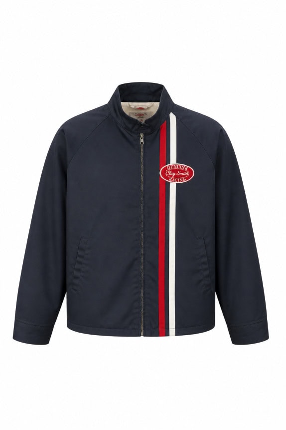 CLAY SMITH RACING TRACK JACKET RETRO NAVY ΑΝΤΡΙΚΟ PRE OWNED XL