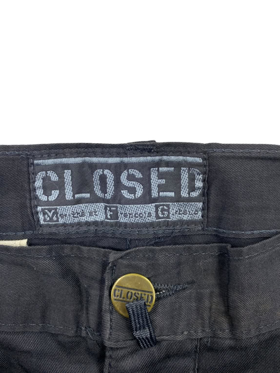 CLOSED pantaloni chino vintage logo neri da uomo M