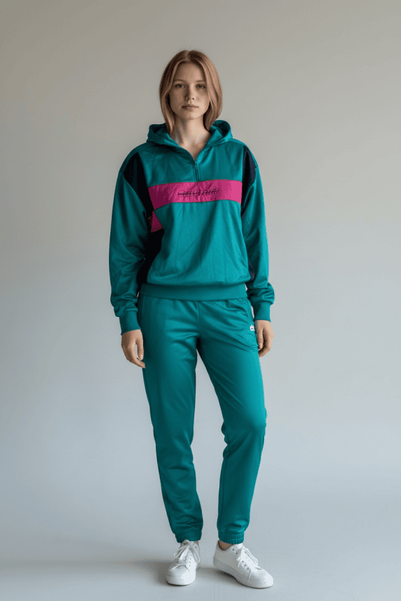 Club Sportif Vintage Tracksuit Set With Logo Multicolor Green-Blue-Pink Unisex L
