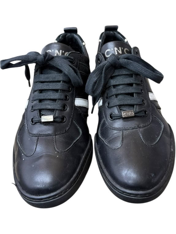 CNC Costume National Leather Sneakers Black Low Top Women’s EU 37