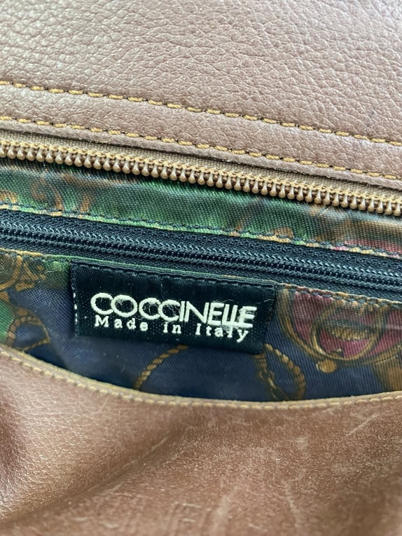 COCCINELE ΤΣΑΝΤΑ ΩΜΟΥ ΔΕΡΜΑΤΙΝΗ 90s ΚΑΦΕ