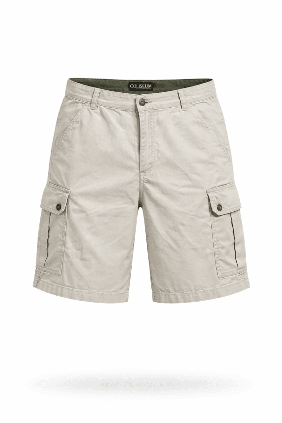 COLISEUM CARGO SHORTS UTILITY BEIGE MEN PRE OWNED S