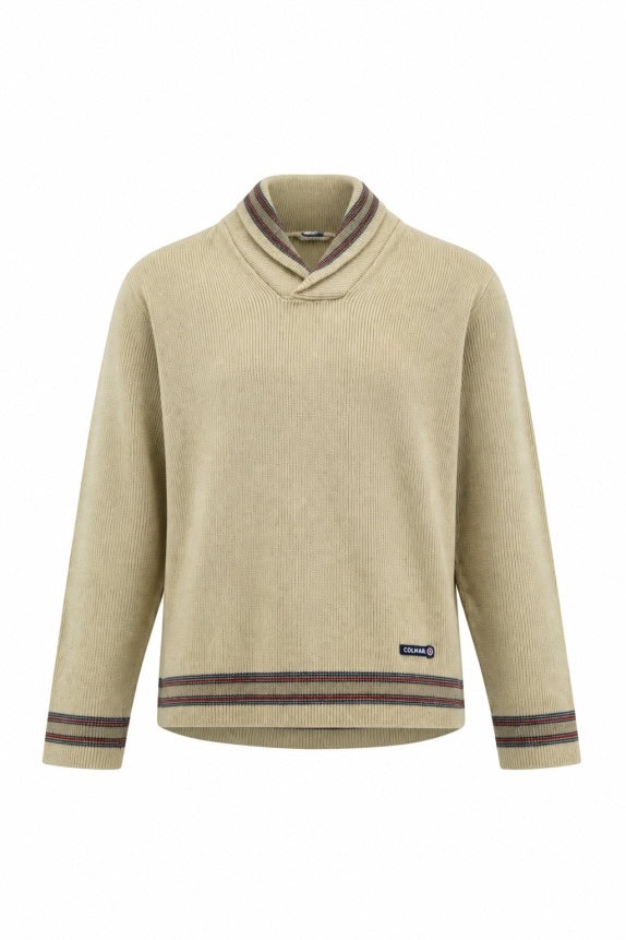 1990S COLMAR MINIMAL KNIT BEIGE MEN PRE OWNED L