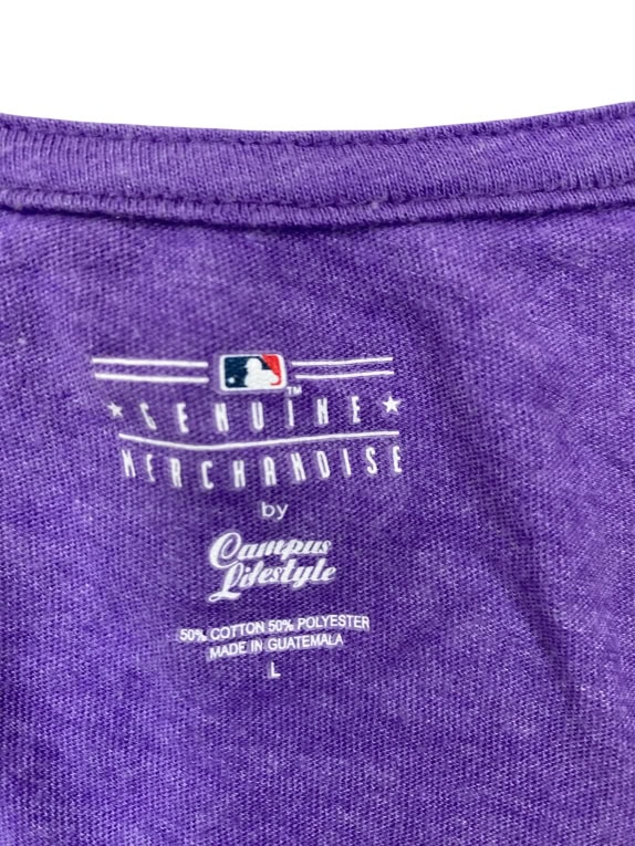 Colorado Rockies Μωβ T-Shirt με V Λαιμό και Print