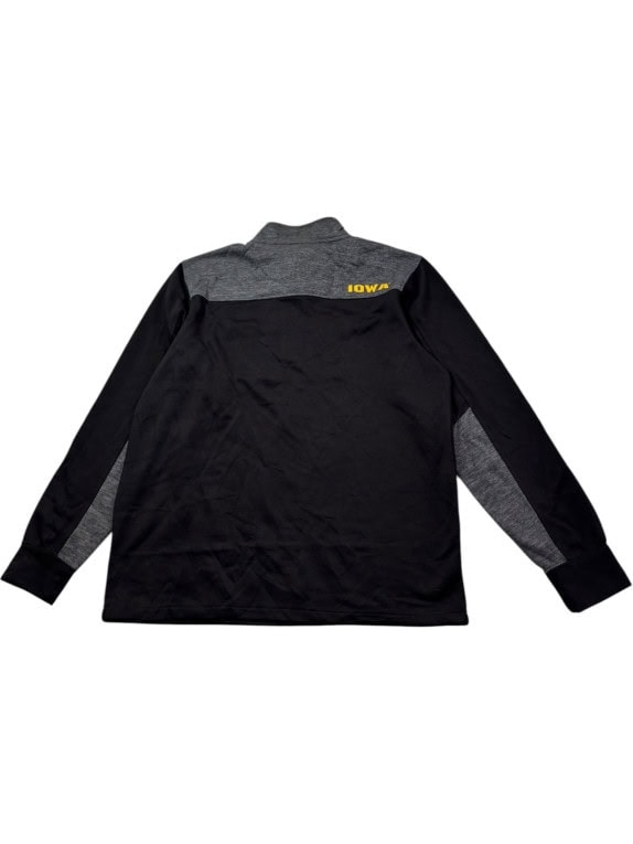 COLOSSEUM QUARTER ZIP PULLOVER COLLEGIATE BLACK CHARCOAL MENS PRE OWNED L