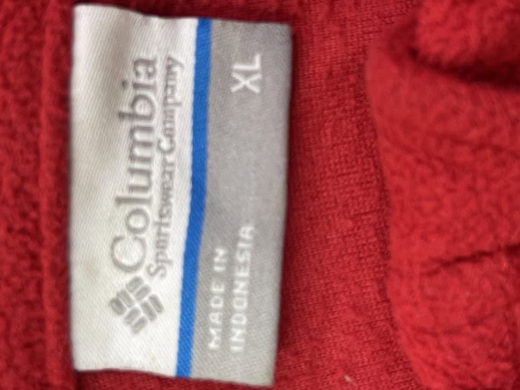 COLUMBIA FLEECE ΜΠΛΟΥΖΑ ΡΕΤΡΟ ΚΟΚΚΙΝΟ ΑΝΤΡΙΚΟ PRE OWNED XL