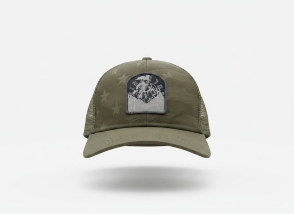 COLUMBIA TRUCKER CAP CAMO OLIVE UNISEX PRE OWNED