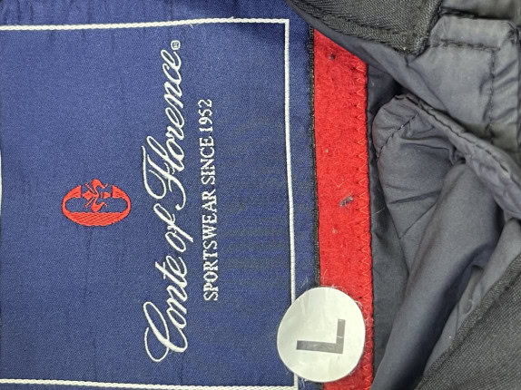 90s CONTE OF FLORENCE ΚΑΠΙΤΟΝΕ ΜΠΟΥΦΑΝ ΚΛΑΣΙΚΟ NAVY ΑΝΤΡΙΚΟ PRE OWNED L