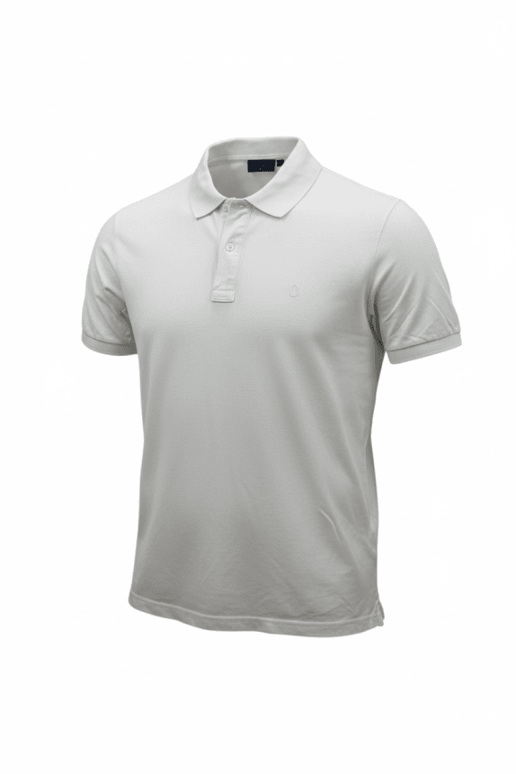 Conte of Florence Polo Shirt Classic Embroidered Logo White Men’s XL