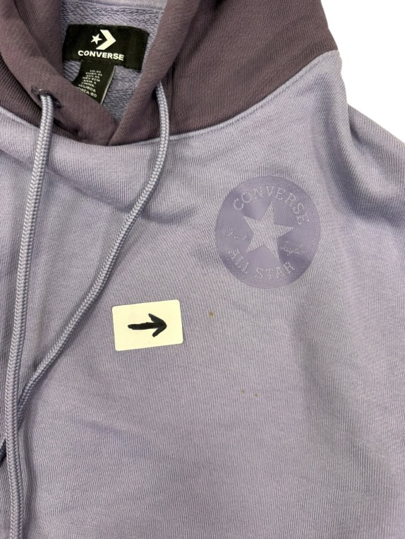 CONVERSE HOODIE ΓΥΝΑΙΚΕΙΟ ΛΙΛΑ/ΜΩΒ ΜΕ ALL STAR ΛΟΓΟΤΥΠΟ - XS