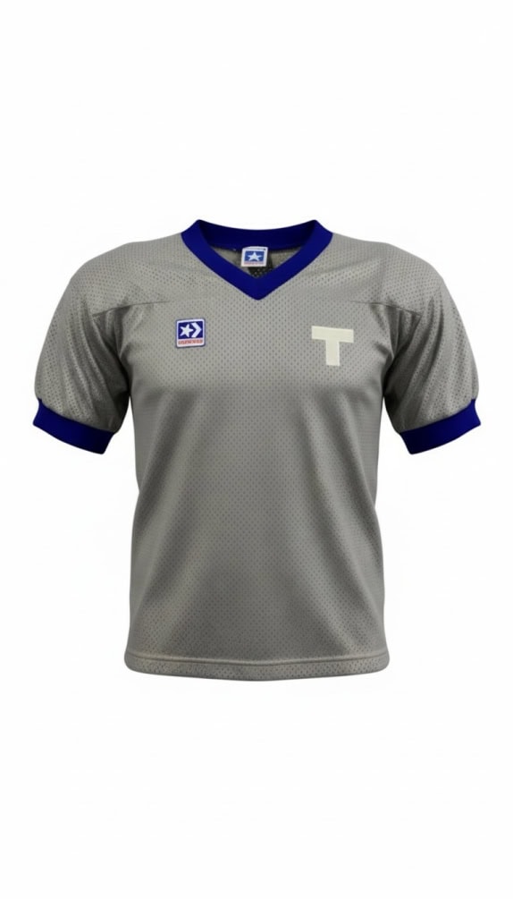 CONVERSE JERSEY VINTAGE CON LOGO GRIGIO/BLU UNISEX MEDIUM
