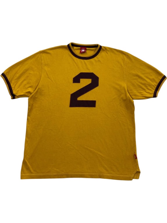 CONVERSE ΜΠΛΟΥΖΑ T-SHIRT VINTAGE NUMBER 2 ΜΟΥΣΤΑΡΔΙ ΑΝΔΡΙΚΟ M