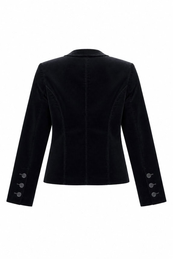 COCONUDA  BLAZER VELVET ΜΑΥΡΟ ΓΥΝΑΙΚΕΙΟ PRE OWNED S