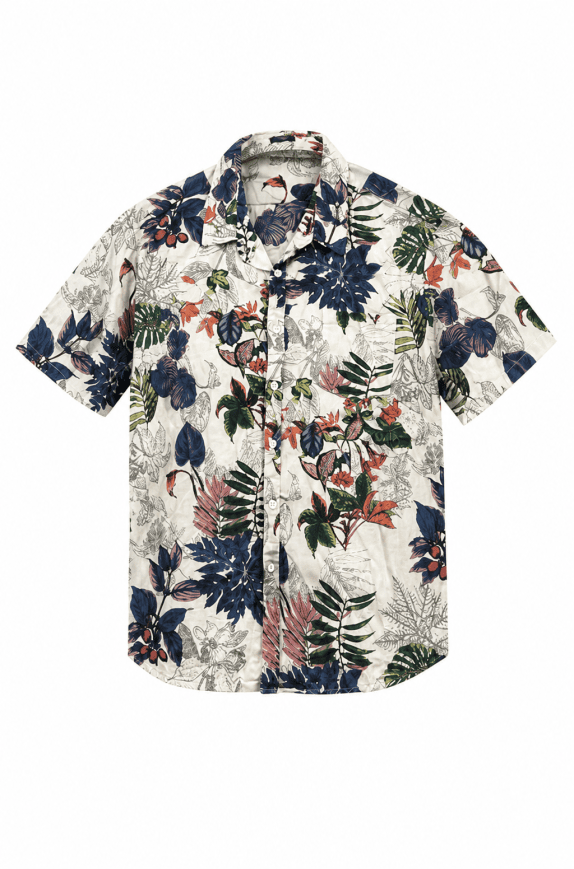 COOFANDY ΚΟΝΤΟΜΑΝΙΚΟ ΠΟΥΚΑΜΙΣΟ TROPICAL MULTICOLOR ΑΝΤΡΙΚΟ PRE OWNED L