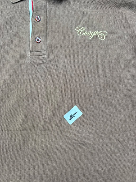 Polo Coogi vintage con logo marrone da uomo XXL