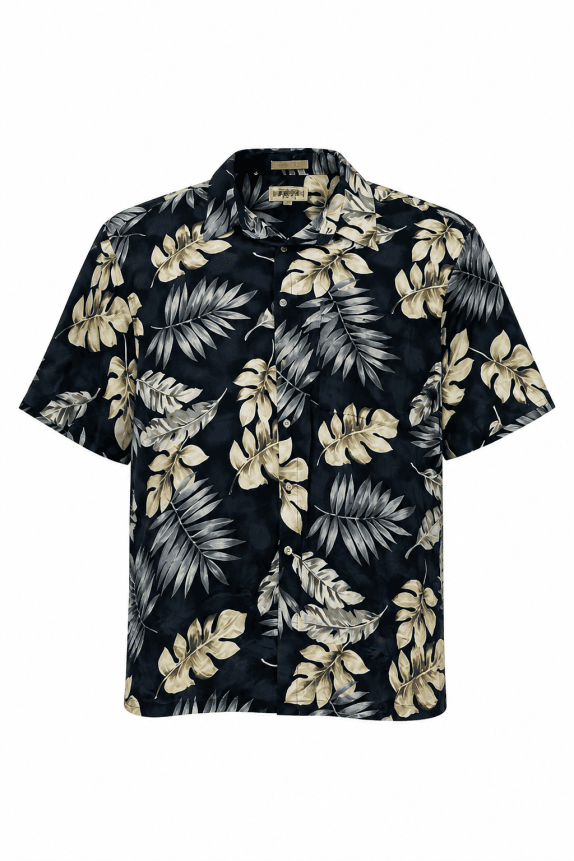 COTTON REEF ΠΟΥΚΑΜΙΣΟ TROPICAL NAVY ΓΥΝΑΙΚΕΙΟ PRE OWNED L