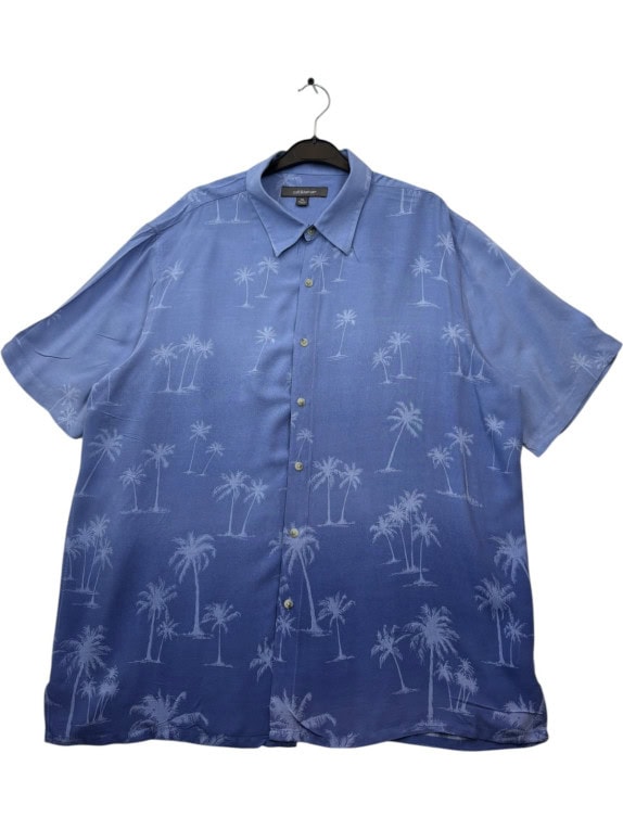CRAFT AND BARROW SHIRT TROPICAL BLUE MEN PRE OWNED L
