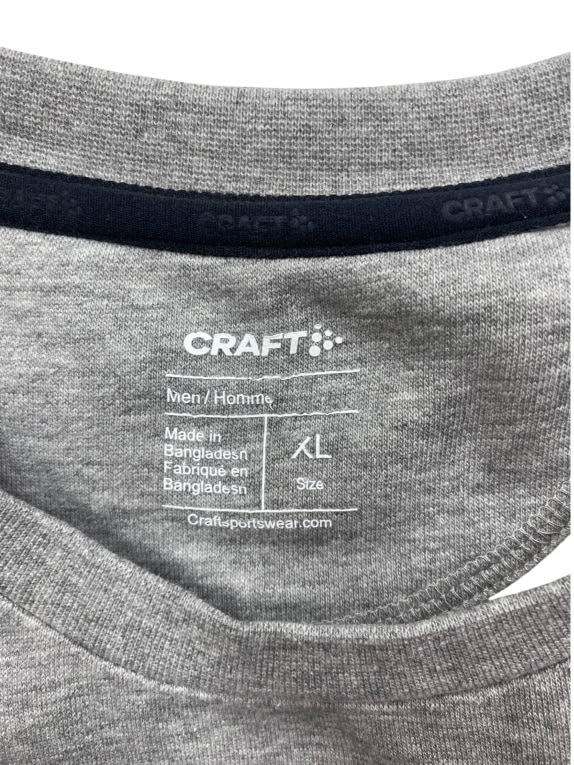 Craft Φούτερ Crewneck Casual Λογότυπο Γκρι Ανδρικό XL