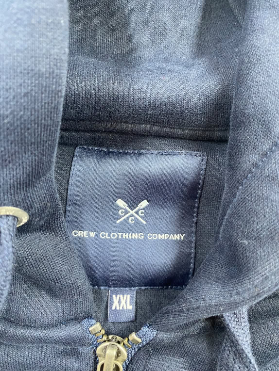 Crew Clothing Company Ανδρικό Zip Hoodie Μπλε XXL