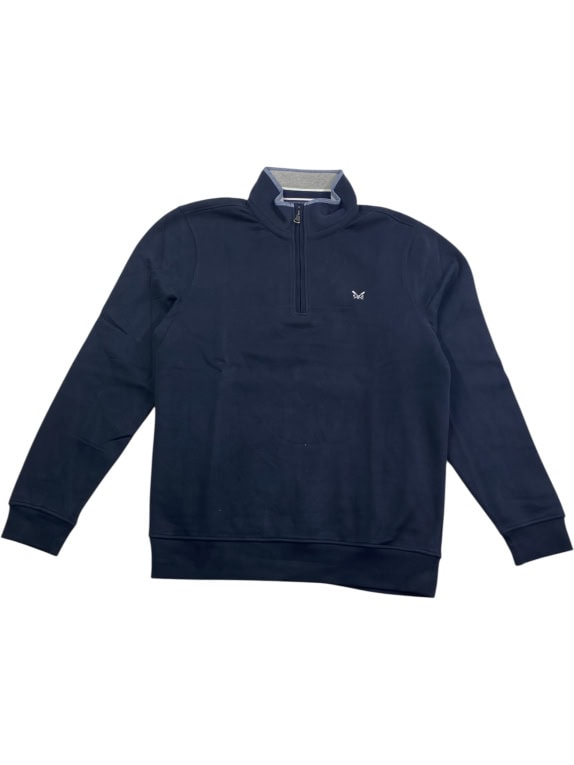 Crew Clothing Company Φούτερ 1/4 Zip Μπλε Σκούρο Ανδρικό L