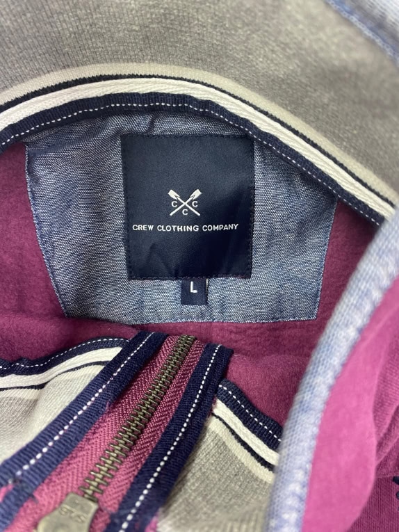 Crew Clothing Company Φούτερ 1/4 Zip Μωβ Ανδρικό L