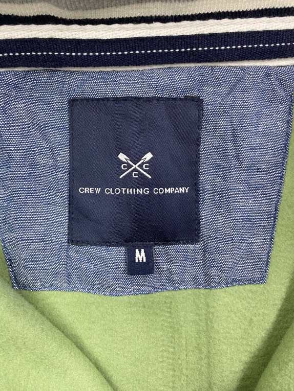Crew Clothing Company Φούτερ Half-Zip CASUAL Κεντητό Λογότυπο Πράσινο Ανδρικό M