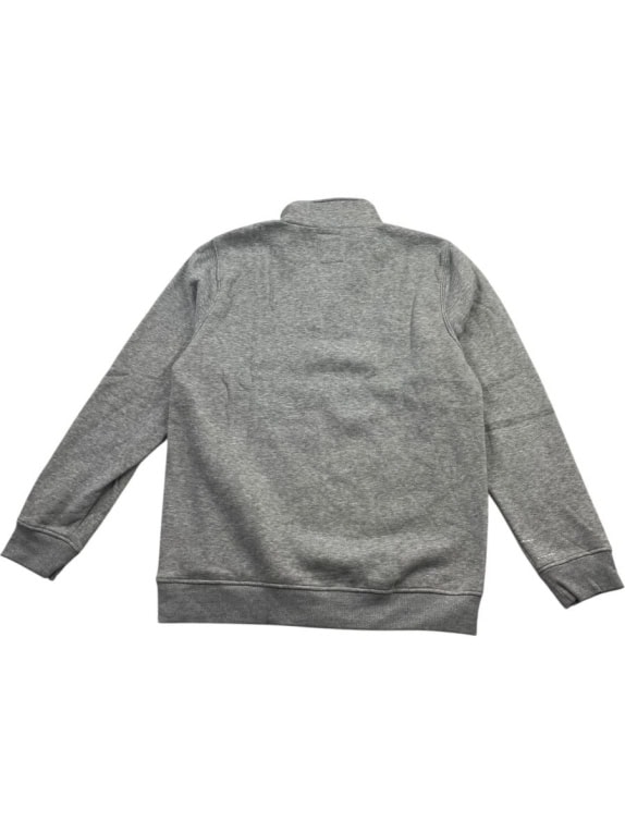 CREW CLOTHING COMPANY Felpa con zip a 1/4 logo minimal grigio da uomo XL