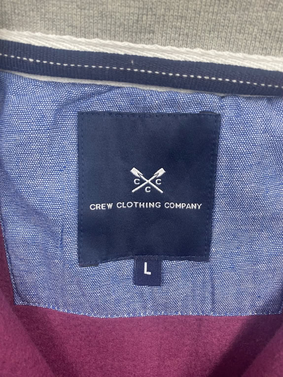 CREW CLOTHING COMPANY ΦΟΥΤΕΡ ΜΕ ΦΕΡΜΟΥΑΡ 1/4 (QUARTER ZIP) LOGO BURGUNDY ΑΝΔΡΙΚΟ L