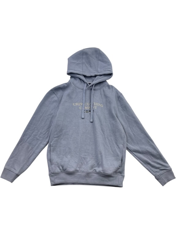Crew Clothing Company Hoodie Grey Embroidered Logo Unisex L