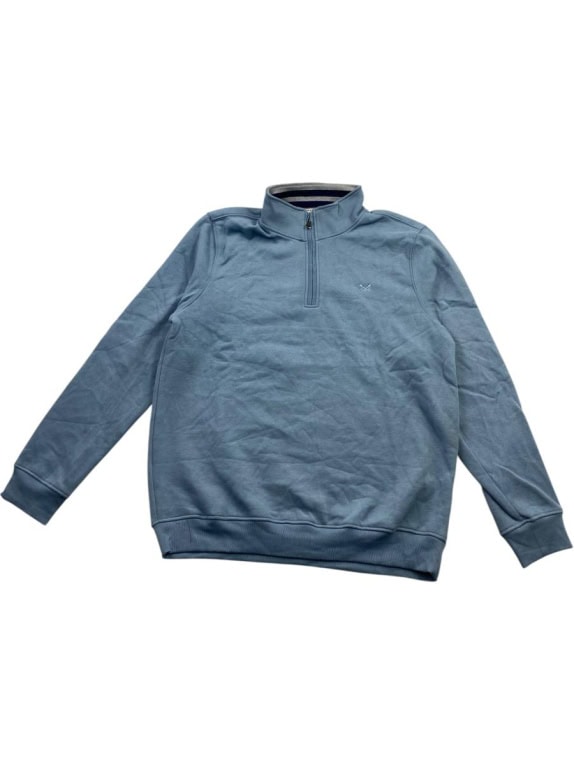 CREW CLOTHING COMPANY 1/4 ZIP SWEATSHIRT BLUE MEN'S XL