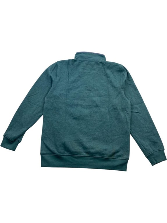 CREW CLOTHING COMPANY ΜΠΛΟΥΖΑ ΜΕ ΦΕΡΜΟΥΑΡ 1/4 TEAL GREEN ΑΝΔΡΙΚΗ XL