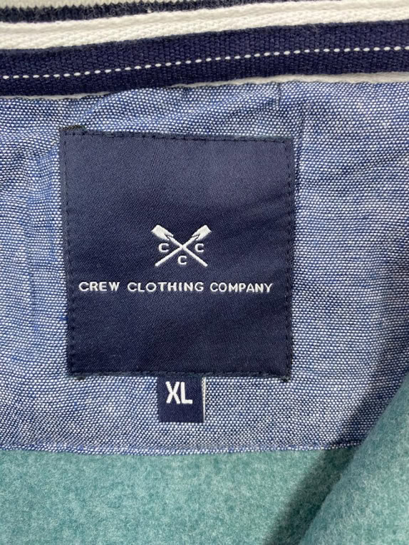 CREW CLOTHING COMPANY ΜΠΛΟΥΖΑ ΜΕ ΦΕΡΜΟΥΑΡ 1/4 TEAL GREEN ΑΝΔΡΙΚΗ XL