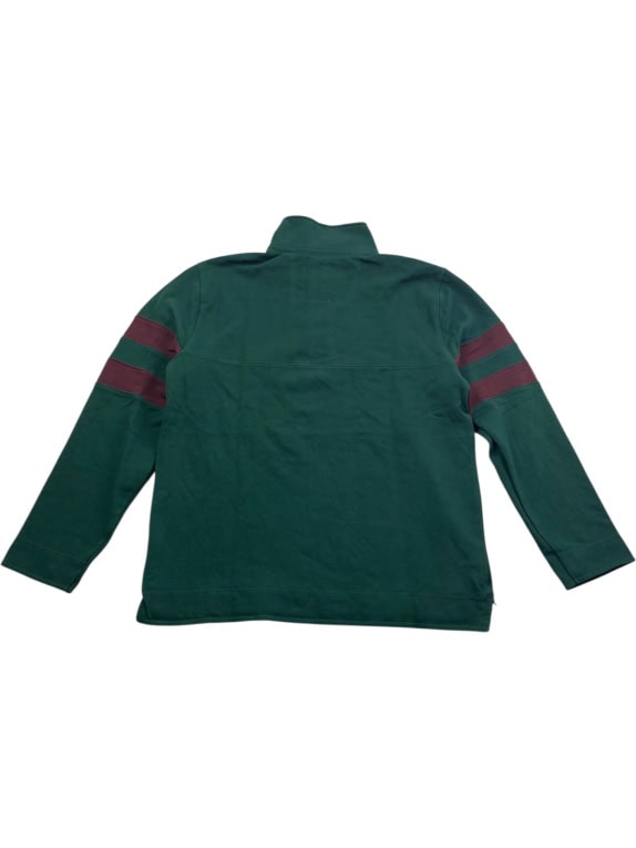 Crew Clothing Company Rugby Polo Shirt Casual Striped Green Burgundy Men’s L