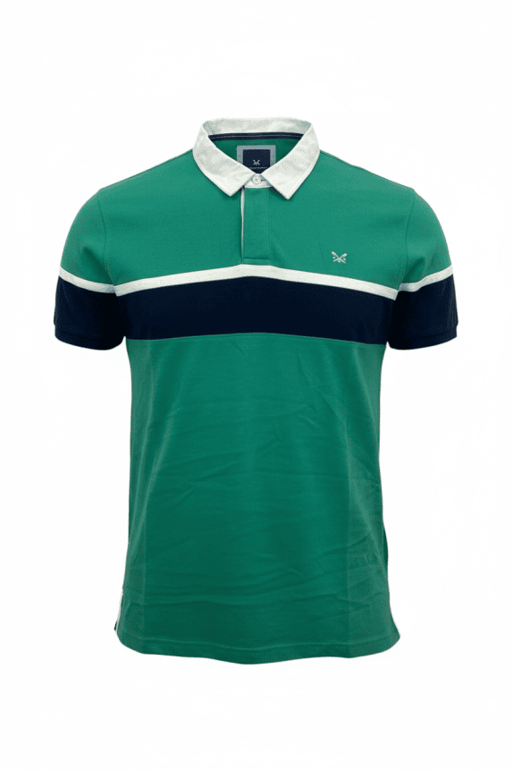 Crew Clothing Company Polo Μπλούζα Casual Logo Πράσινο Ανδρικό XXL
