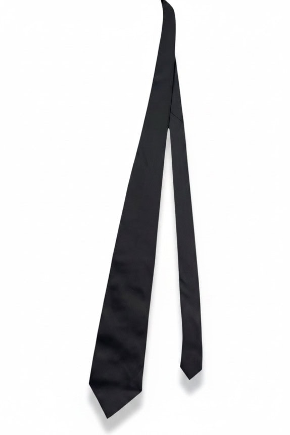 CUCITA A MANO CRAVATTA MINIMAL NERA UOMO PRE OWNED