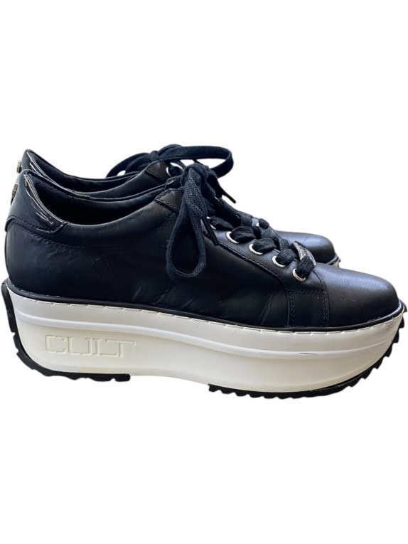 CULT SNEAKERS PLATFORM NERE DONNA PRE OWNED EU 39