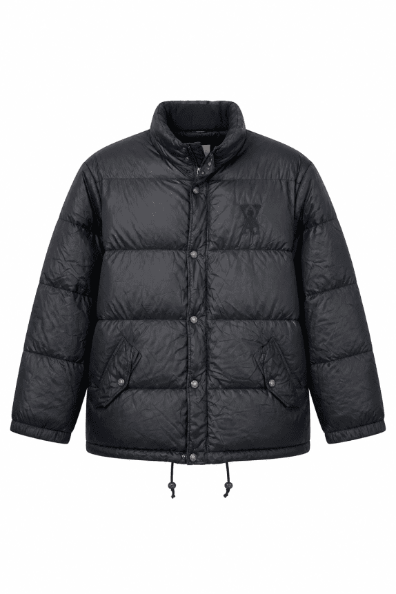 1980s CIESSE PIUMINIA PUFFER JACKET EMBROIDERED BLACK MEN PRE OWNED L