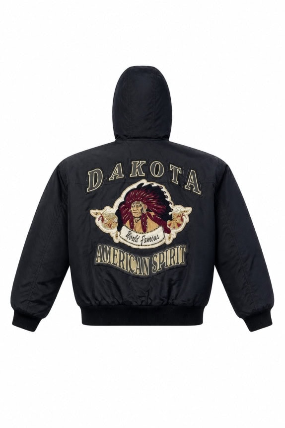 2000S DAKOTA HOODED JACKET STREETWEAR BLACK MEN PRE OWNED XL