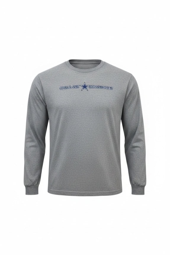 DALLAS COWBOYS MAGLIA A MANICHE LUNGHE SPORTSWEAR GRIGIO UOMO PRE OWNED XL
