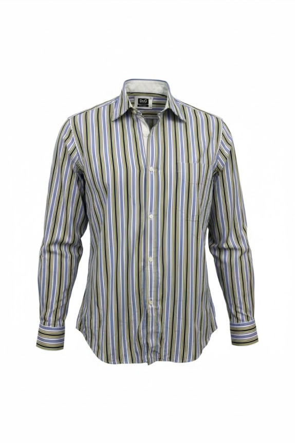 D&G CAMICIA A RIGHE MULTICOLORE DA UOMO L