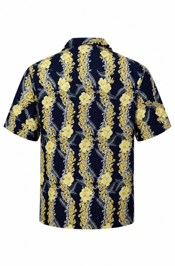 DANIEL HECHTER ΠΟΥΚΑΜΙΣΟ HAWAIIAN FLORAL ΝΑΥΤΙΚΟ ΜΠΛΕ ΑΝΤΡΙΚΟ PRE OWNED XXL