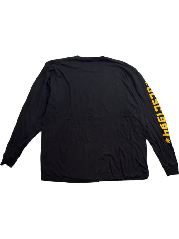 DC SHOES ΜΑΚΡΥΜΑΝΙΚΗ ΜΠΛΟΥΖΑ BIG LOGO STREETWEAR ΜΑΥΡΟ UNISEX L